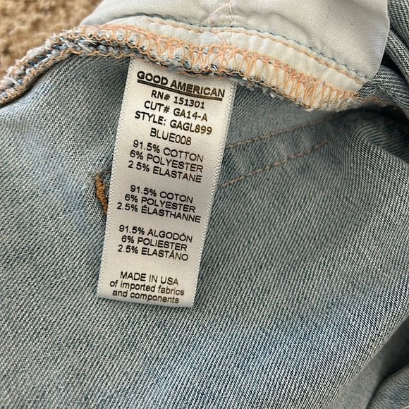 Good American Sexy Distressed Light Blue Denim Skinny Jeans Pants **Sz 10**🔥🔥 - Picture 8 of 9